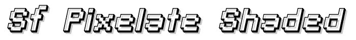 SF Pixelate Shaded Bold Oblique font